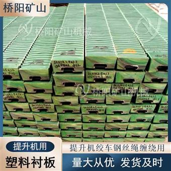 钢丝绳用PP塑料衬板 桥阳矿山机械